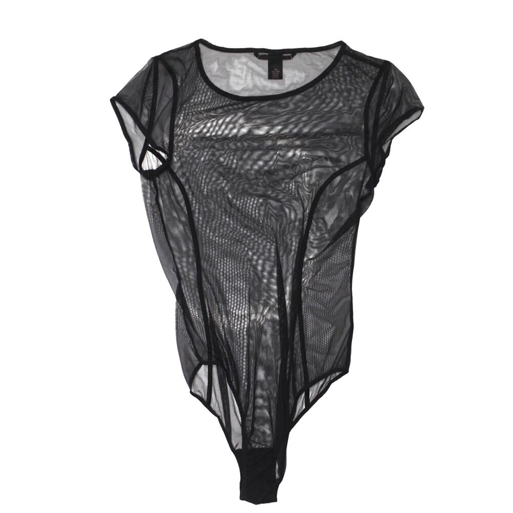 Victoria's Secret Mesh See Through Bodysuit Top Women S Coquette Whimsygoth Goth